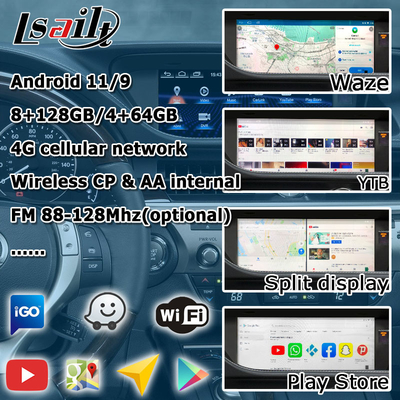 ES300h ES250 ES350 Lexus Android Atualização de tela Carplay Android Auto Dash Cam 10,25 "Lsailt
