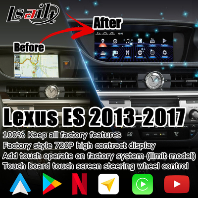 ES300h ES250 ES350 Lexus Android Atualização de tela Carplay Android Auto Dash Cam 10,25 "Lsailt