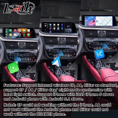 Android 8+128GB Lsailt Lexus Android carplay Android auto Ecrã para RX350 RX450h RX300 Processador de 2,0Ghz