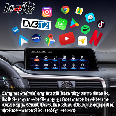Android 8+128GB Lsailt Lexus Android carplay Android auto Ecrã para RX350 RX450h RX300 Processador de 2,0Ghz