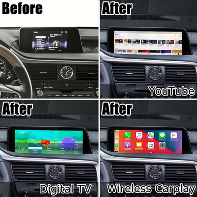 Android 8+128GB Lsailt Lexus Android carplay Android auto Ecrã para RX350 RX450h RX300 Processador de 2,0Ghz