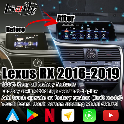Android 8+128GB Lsailt Lexus Android carplay Android auto Ecrã para RX350 RX450h RX300 Processador de 2,0Ghz