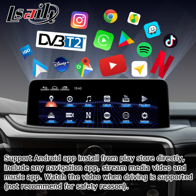 HD 12,3 polegadas Android atualização de tela para Lexus RX350 RX450h Lsailt Android Auto Carplay