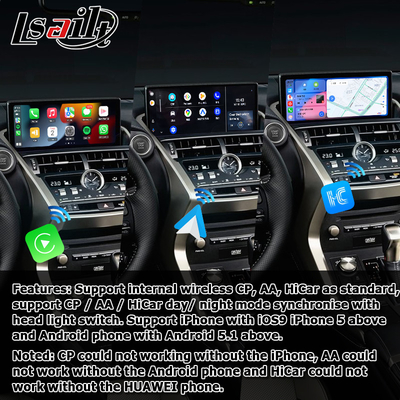 NX300 NX300h Lexus Android tela grande 10,25 polegadas Android Carplay atualização
