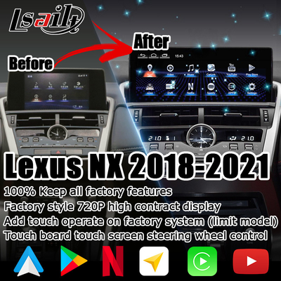 NX300 NX300h Lexus Android tela grande 10,25 polegadas Android Carplay atualização