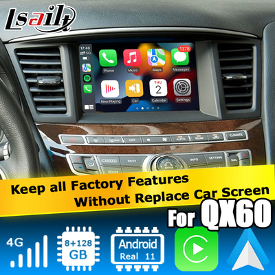 Infiniti QX60 GPS Android Auto Carplay Sistema de Navegação Multimédia Interface Android 11 8+128GB