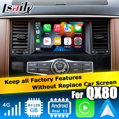 Carplay Android Auto Multimédia Interface Box Interface de vídeo Infiniti QX80 2018