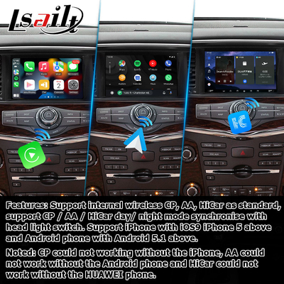 Nissan Patrol Y62 Armada Qualcomm Base Car Navigation Box Carplay Dispositivo de Navegação GPS