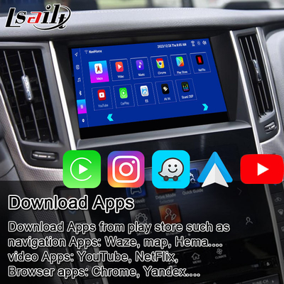 Lsailt Android Infotainment Module para Infiniti Q50 Q60 2014-2020 Interface CarPlay, Caixa de Navegação Android