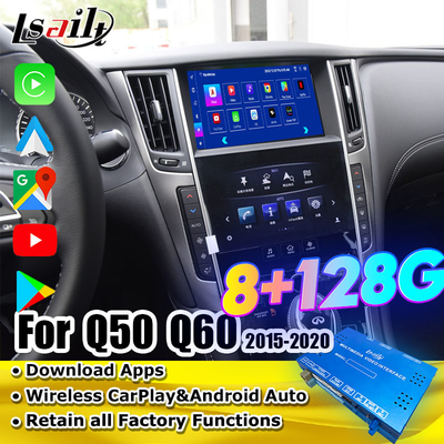 Lsailt Android Infotainment Module para Infiniti Q50 Q60 2014-2020 Interface CarPlay, Caixa de Navegação Android