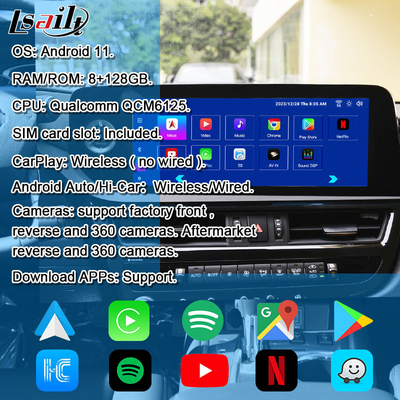 8+128GB Android Infotainment Module para Lexus ES 2022-2024 RX NX LX GX LS... com YouTube, NetFlix, Google Play, Waze
