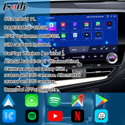 Lsailt Qualcomm Lexus Video Interface para Lexus NX260 NX350H LX RX ES Interface de Infotainment Incluído YouTube, NetFlix