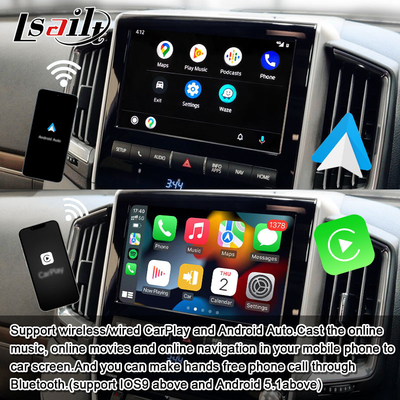 8+128GB Qualcomm Android Multimédia Interface de vídeo para Land Cruiser 2013-2021 LC200, VX_R, GX_R com CarPlay sem fio