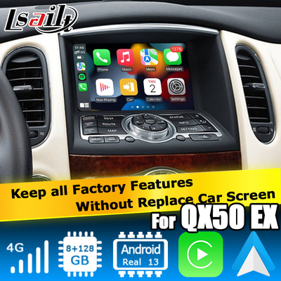 Infiniti QX50 / EX EX35 EX37 Car android 13 Caixa de interface do sistema Com carplay Android auto display Lsailt
