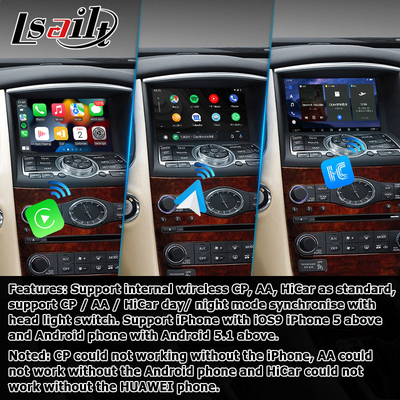 Infiniti QX50 / EX EX35 EX37 Car android 13 Caixa de interface do sistema Com carplay Android auto display Lsailt