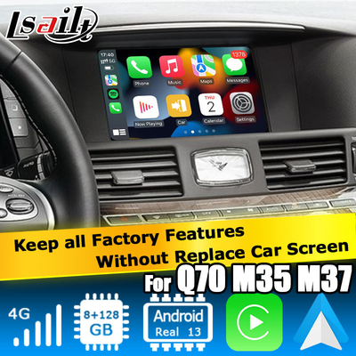 Android 13 8+128 Interface de vídeo Carplay Para Infiniti Q70 / M35 M37 Fuga Suporte Youtube