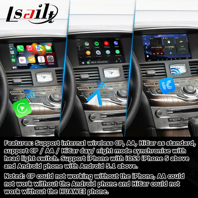 Android 13 8+128 Interface de vídeo Carplay Para Infiniti Q70 / M35 M37 Fuga Suporte Youtube