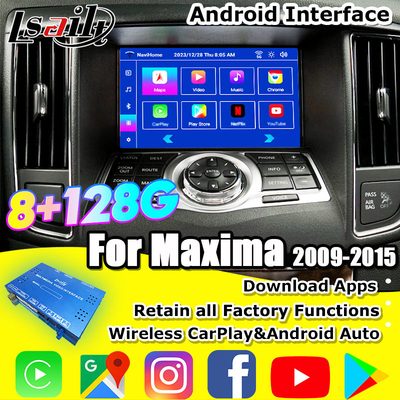 Lsailt 8G CarPlay& Android Interface de vídeo para Nissan Maxima 09-15 Infiniti G37 com Google, YouTube, NetFlix