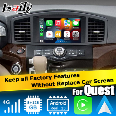 Android 13 Interface de Carplay sem fio do sistema Para Nissan Quest RE52 Elgrand E52 2011-2020