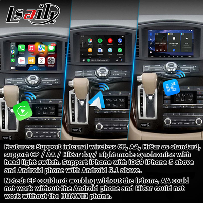 Android 13 Interface de Carplay sem fio do sistema Para Nissan Quest RE52 Elgrand E52 2011-2020