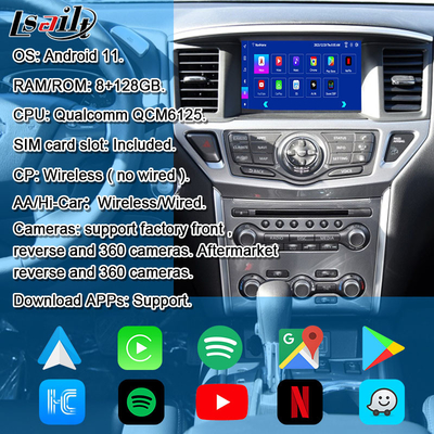 Nissan Multimedia Interface 8G Android 13 Interface de infoentretenimento para Pathfinder R52 2013-2020 Armada Patrol com CarPlay
