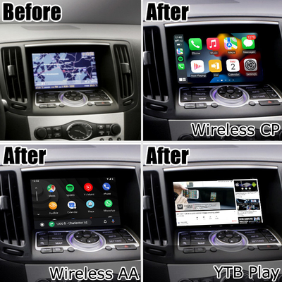 Infiniti G série Skyline G37 G25 G35 Q40 V36 Android 13 interface de vídeo com carplay Android auto
