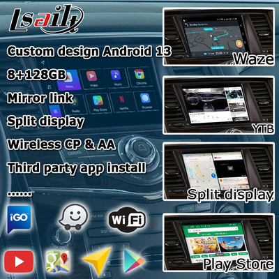 Nissan Patrol Armada Y62 Android 13 Qualcomm 8+128GB Carplay Android caixa de interface de vídeo automática