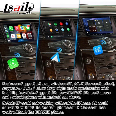 Nissan Patrol Armada Y62 Android 13 Qualcomm 8+128GB Carplay Android caixa de interface de vídeo automática