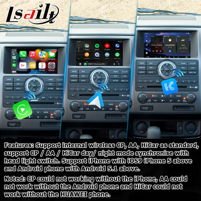 Nissan Armada TA60 interface de vídeo multimídia Android estilo de fábrica, suporte wireless Carplay Android Auto