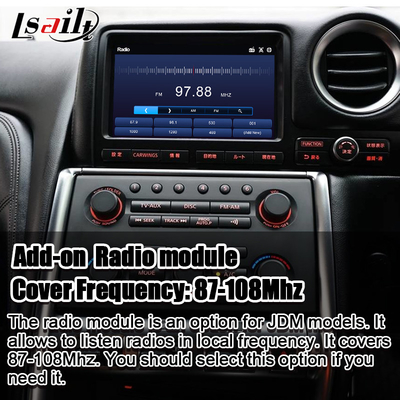 Interface CarPlay sem fio/Módulo de Infoentretenimento Android para GT-R GTR R35 2008-2010 Modelo JDM Incluído NetFlix, YouTbe