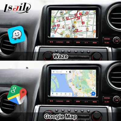 Lsailt Android Multimédia Interface para GT-R GTR R35 2011-2016 Interface Carplay sem fio Inclui YouTube, GPS,8+128 GB