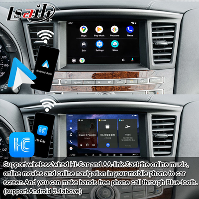 Lsailt 8G Android Multimédia Interface para Infiniti QX60 JX35 2011-2020 CarPlay sem fio integrado, Android Auto