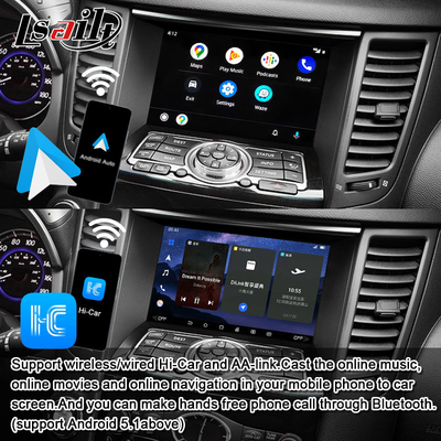 Lsailt 8G Android Multimédia Interface para Infiniti QX70 FX35 FX37 2008-2017 Integrado CarPlay sem fio, Android Auto