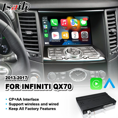Lsailt Wireless Android Auto Mirrorlink Carplay Interface para 2013-2017 Infiniti QX70