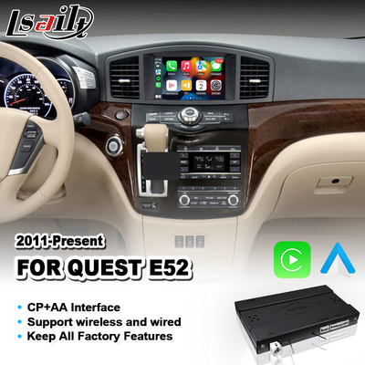 Android Auto CP AA Interface de vídeo Carplay para 2011-2022 Nissan Quest E52