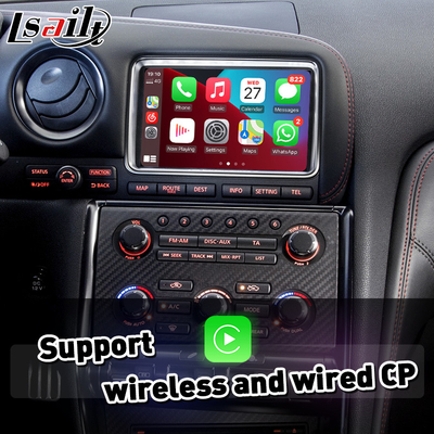 Lsailt Android Auto CP AA OEM Integração Interface de vídeo Carplay para Nissan GTR GT-R R35 2011-2016