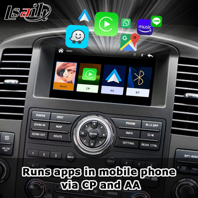 Integração OEM Wireless Apple CarPlay Interface para Navara D40 Nissan Pathfinder R51 2010-2016 Android Auto, Plug and Play, Mirror Link