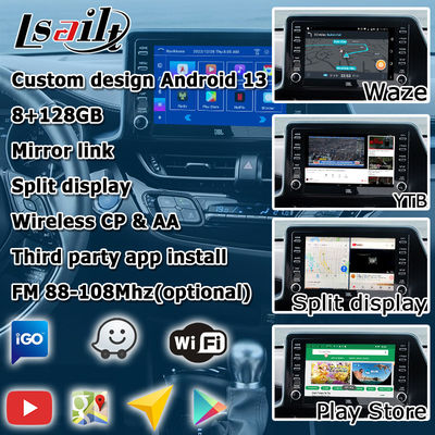 Interface multimédia Android 13 para Toyota C-HR CHR com Android Auto e CarPlay