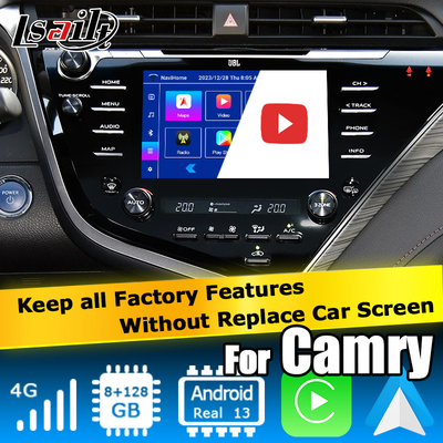 Relação video Toyota Camry Bluetooth Wifi USB de Carplay Android do écran sensível auto