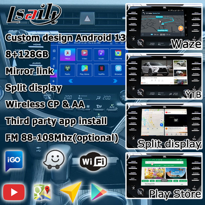 Relação video Toyota Camry Bluetooth Wifi USB de Carplay Android do écran sensível auto