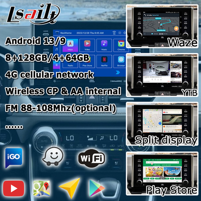 8+128GB Android 13 Interface Android Carplay Para Toyoat RAV4 2019 Para apresentar o Touch N Go 3