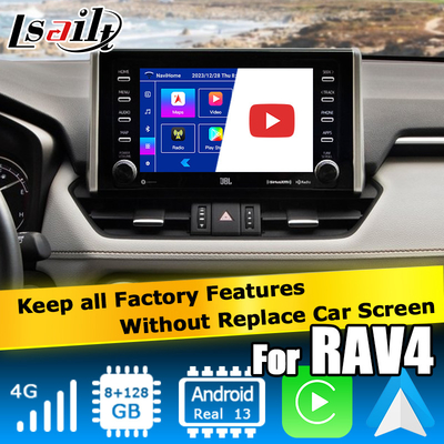 8+128GB Android 13 Interface Android Carplay Para Toyoat RAV4 2019 Para apresentar o Touch N Go 3