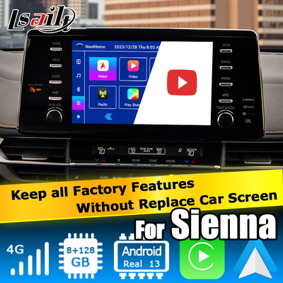 Interface de vídeo multimídia de carro Android interface de carplay automático Para TOYOTA Sienna