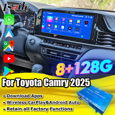 Android 13 Interface de vídeo multimídia para Toyota Camry 2025 Sienna RAV-4 OEM Modulo de infoentretenimento retrofit Incluído YouTube, NetFlix, Google Play