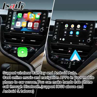 Lsailt Android 13 Interface de vídeo para Toyota Camry 2018-2021 RAV-4, Sienna OEM Atualização de tela com sistema multimídia Android Incluído YouTube, NetFlix