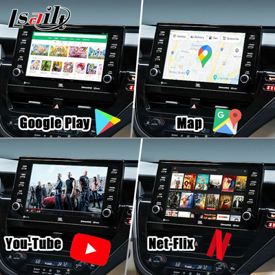 Lsailt Android 13 Interface de vídeo para Toyota Camry 2018-2021 RAV-4, Sienna OEM Atualização de tela com sistema multimídia Android Incluído YouTube, NetFlix