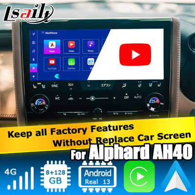 Toyota Alphard AH40 Interface multimídia Android 8+128GB Carplay suporte ao Android Auto
