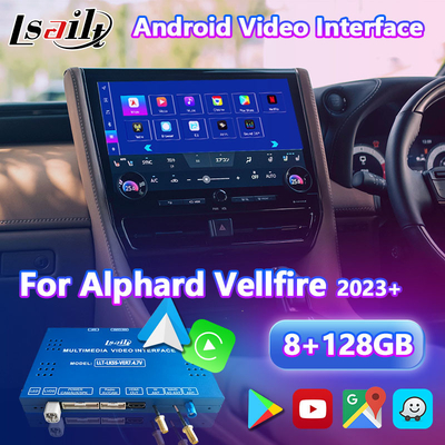 Lsailt Android Carplay Multimédia Interface de vídeo para 2023-Presente Toyota Alphard Vellfire 40 série