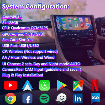 Lsailt Android Carplay Multimédia Interface de vídeo para 2023-Presente Toyota Alphard Vellfire 40 série