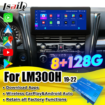 Android 13 Lexus Video Interface OEM Upgrade Screen para LM350 LM500H NX RX ES Retrofit Kits Inclui YouTube, NetFlix, CarPlay sem fio